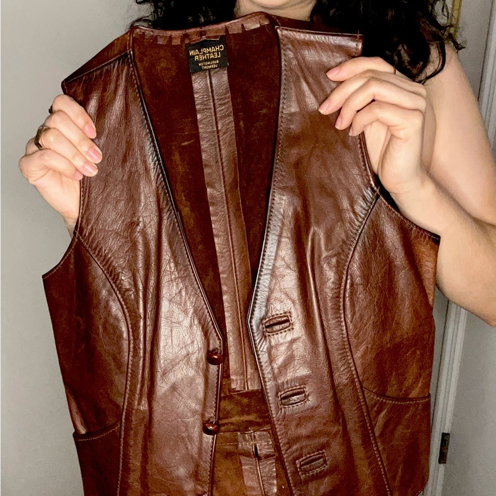 Brown Champlain Leather Vest